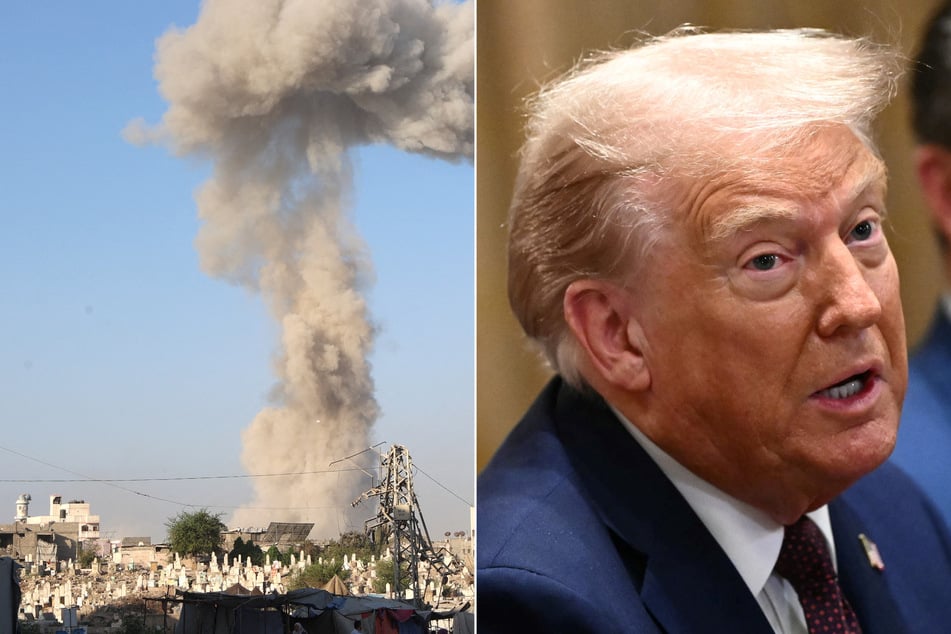 A US envoy said on Tuesday that President Trump (r.) will be hosting a "large meeting" on plans for Gaza.