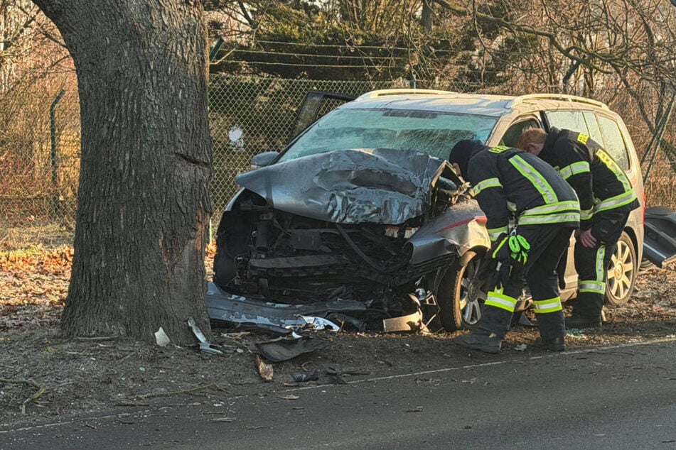 VW kracht gegen Baum: Fahrer stirbt noch am Unfallort