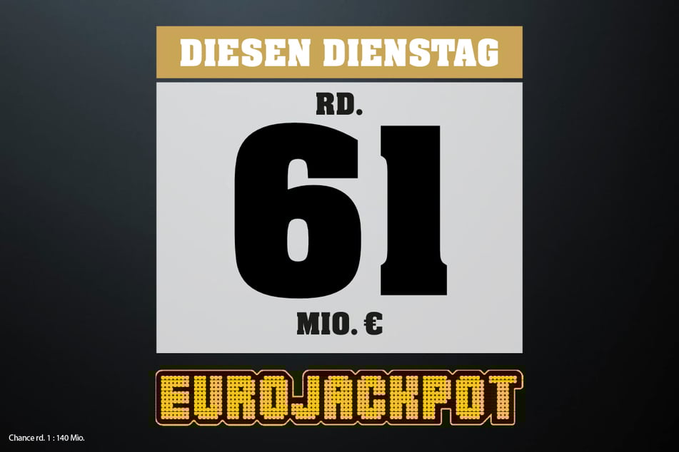 Eurojackpot: Diesen Dienstag (2.9.) liegen 61 Millionen Euro im Jackpot.