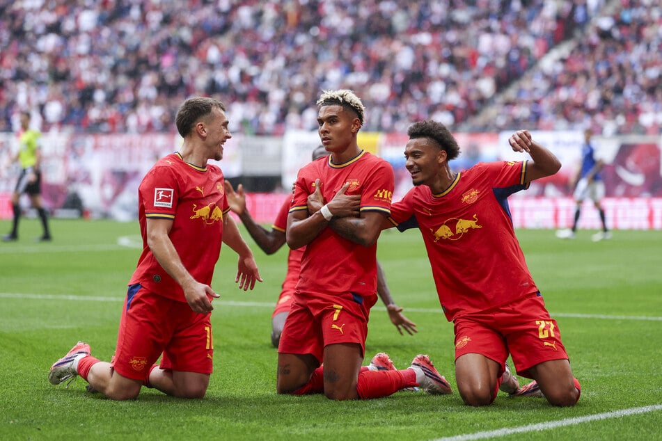 Nach schlimmen Pleiten in Folge tat es den Spielern von RB Leipzig sichtlich gut, endlich wieder jubeln zu können.