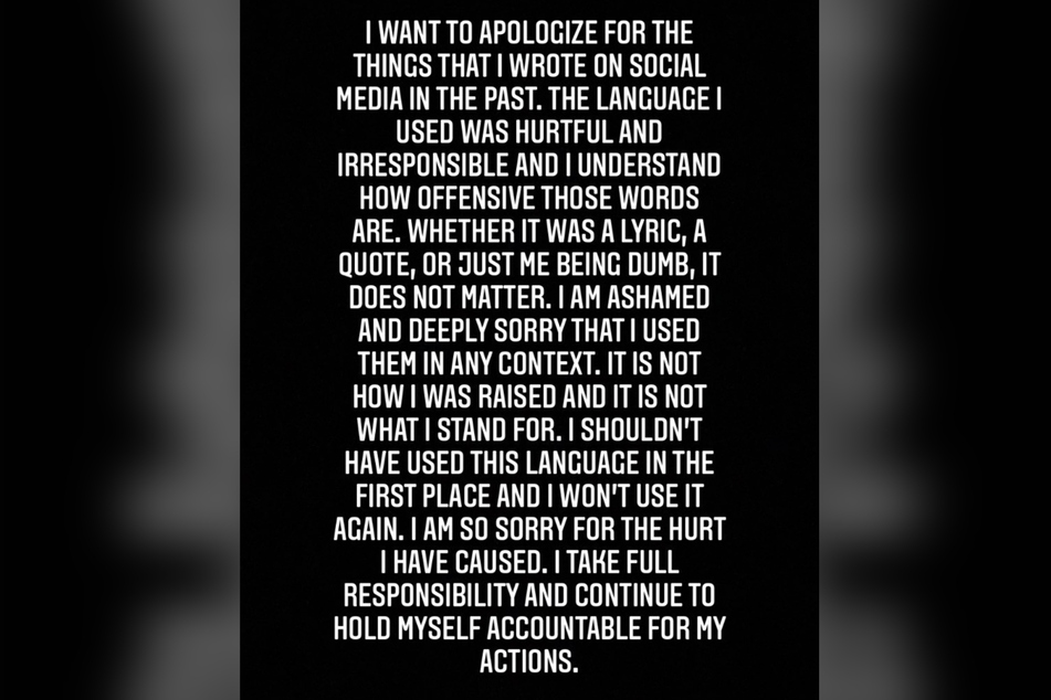 Matthew Tyler Vorce entschuldigte sich auf Instagram.