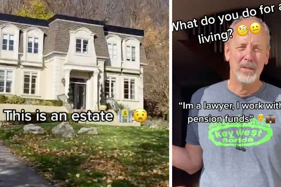 Aaron Vankampen knocks on the craziest mansions and asks the owners what they do for a living. This gentleman (right) works as a lawyer who works with pension funds.