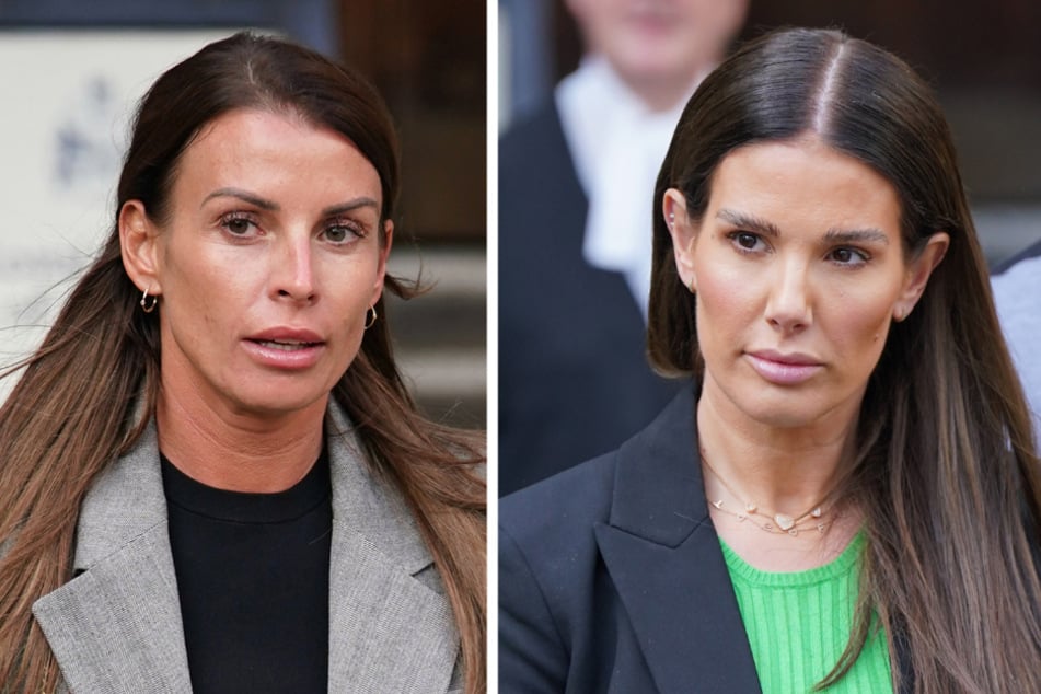Die Spielerfrauen Coleen Rooney (36, l.) und Rebekah Vardy (40) am Royal Courts of Justice.