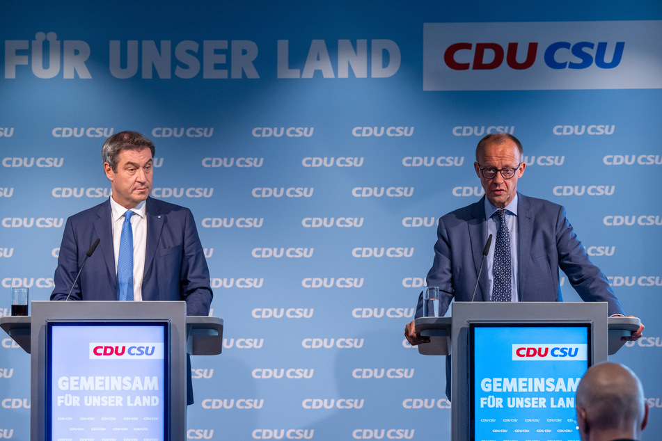 Bayerns Ministerpräsident Markus Söder (l.) und CDU-Chef Friedrich Merz haben in München ihre "Agenda für Deutschland" vorgestellt.