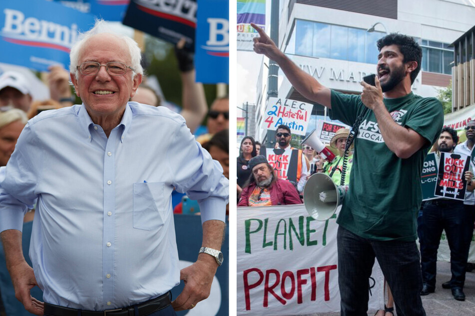 Sen. Bernie Sanders (l.) has endorsed Texas-35 congressional candidate Greg Casar in the Democratic primary race.