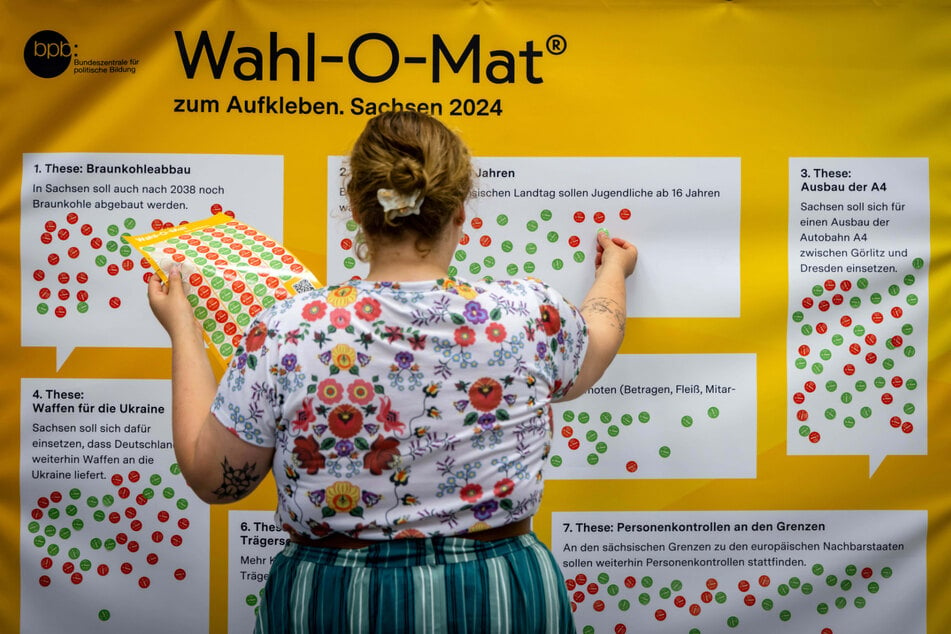 Der analoge Wahl-O-Mat ist am Freitag zu Besuch in Chemnitz. (Archivbild)