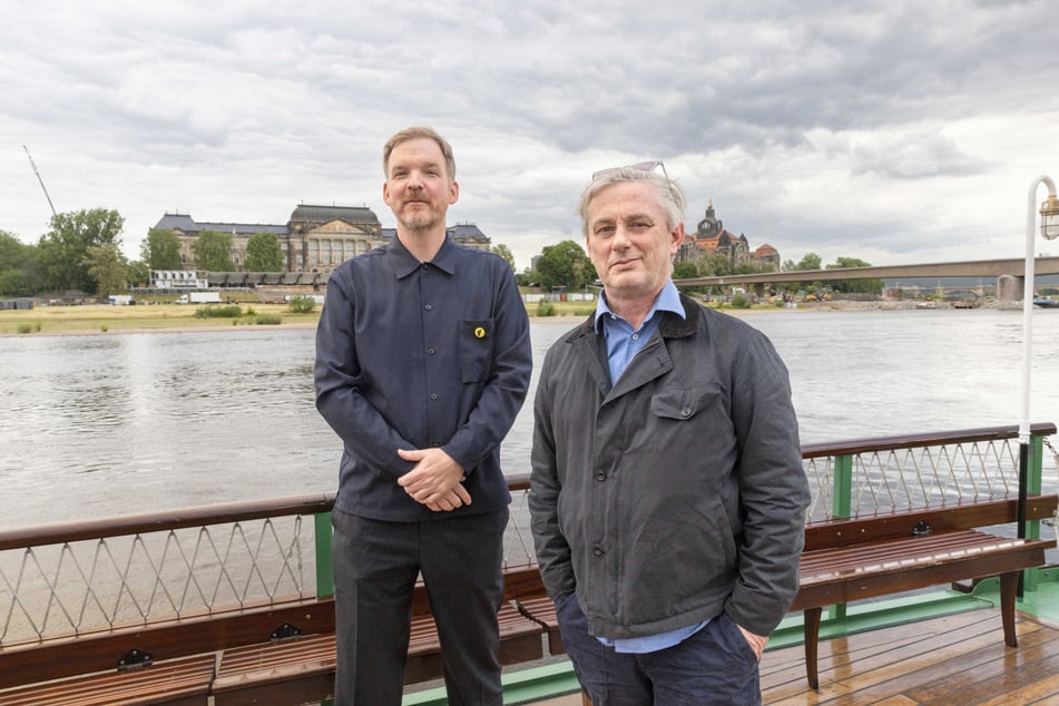 Trotz Baustellen-Stress: die Filmnächte-Geschäftsführer Matthias Pfitzner (57, r.) und Philip Hartmanis (46) freuen sich auf tolle Filme und Konzerte.