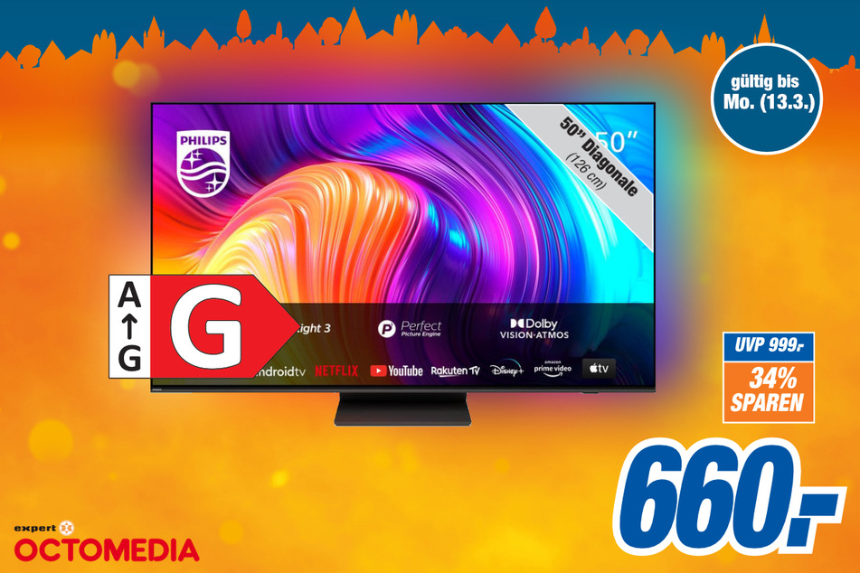 50-Zoll Philips-Fernseher für 660 statt 999 Euro.