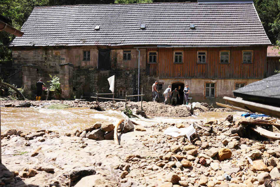 Auch der Osten wurde von Überschwemmungen heimgesucht, so wie hier in Bad Schandau.