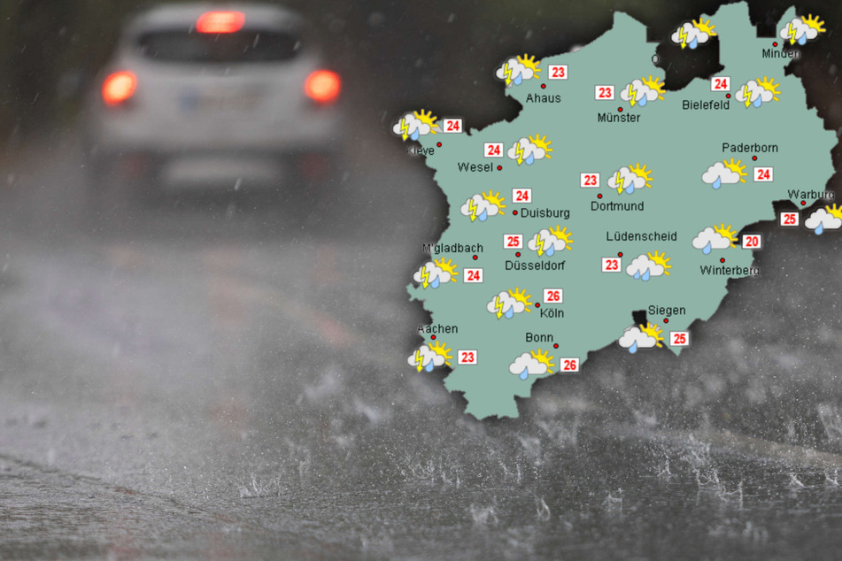 Kräftige Gewitter in NRW erwartet: Starkregen, Hagel und stürmische Böen
