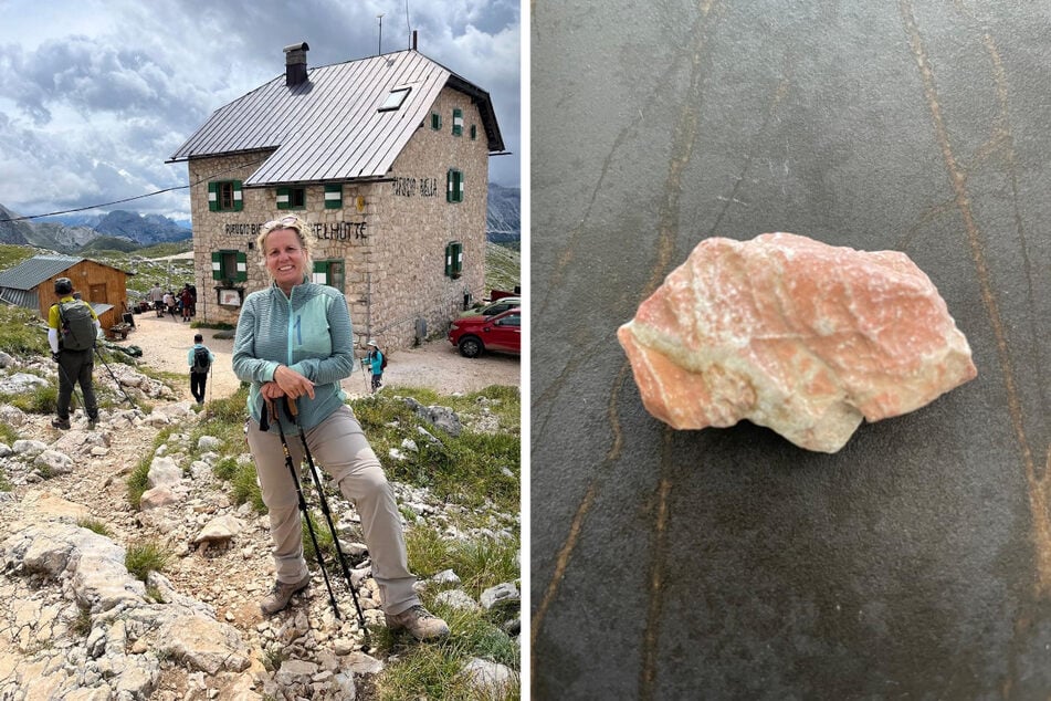 Barbara Klepsch (60, CDU) hat sich ein Stück Alpen als Souvenir mitgebracht. Sie war in den Südtiroler Bergen unterwegs.