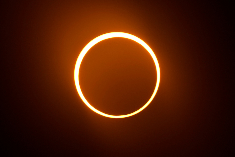 Die ringförmige Sonnenfinsternis von San Antonio aus gesehen.