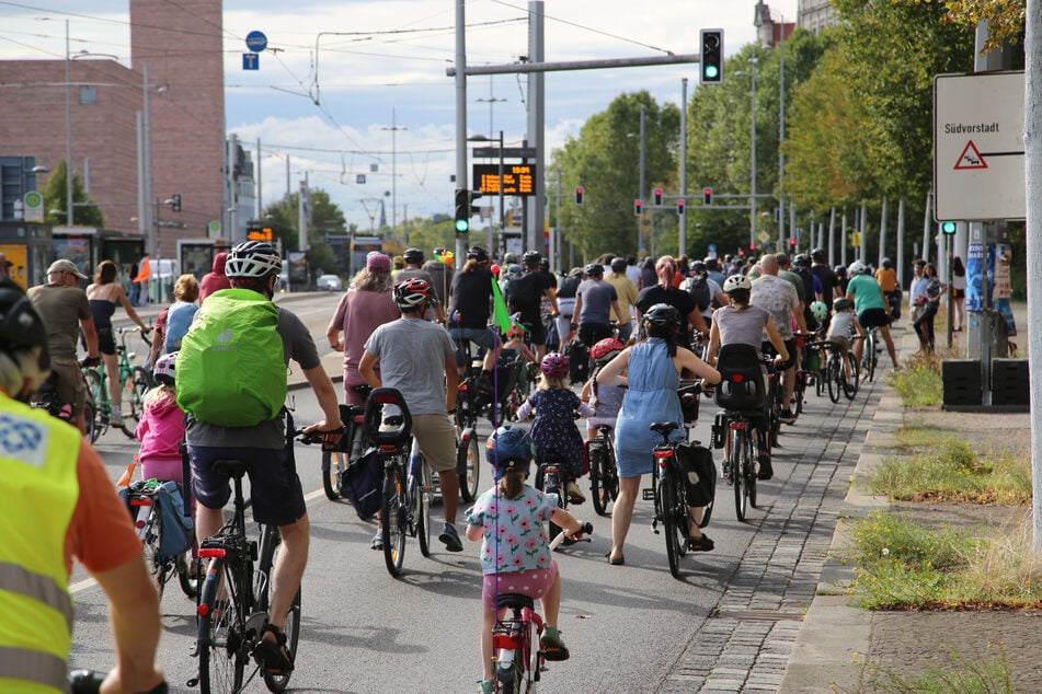 Die Route führte über den Leipziger Ring bis in den Clara-Zetkin-Park.