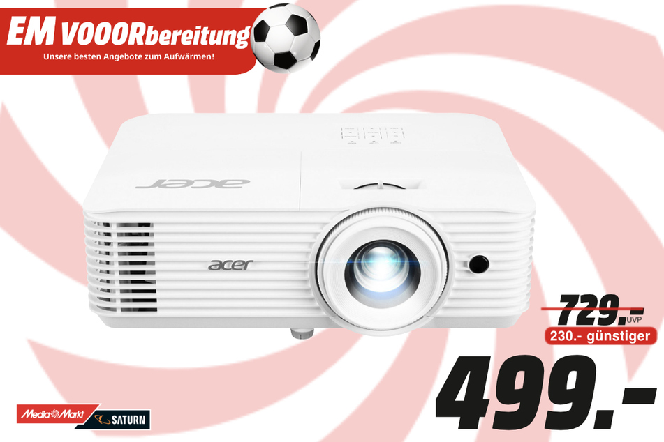 Acer-Beamer für 499 statt 729 Euro.