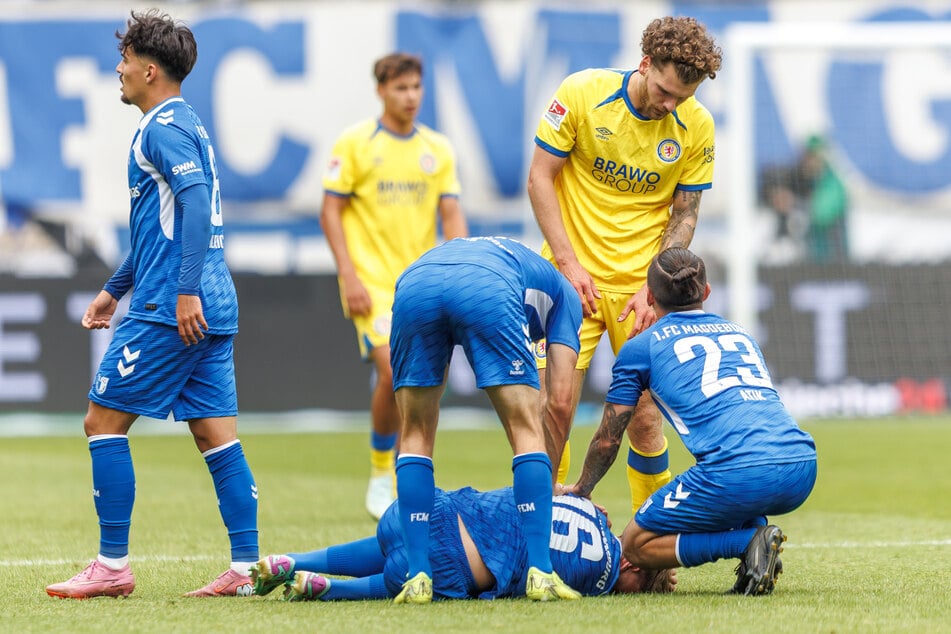 Übles Foul von Kevin Ehlers an Marcus Mathisen! Dafür gab es nach 54 Minuten glatt Rot.