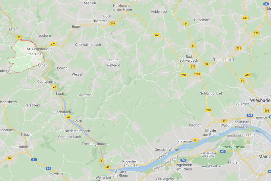 Das Schiff fuhr auf dem Rhein bei St. Goar.