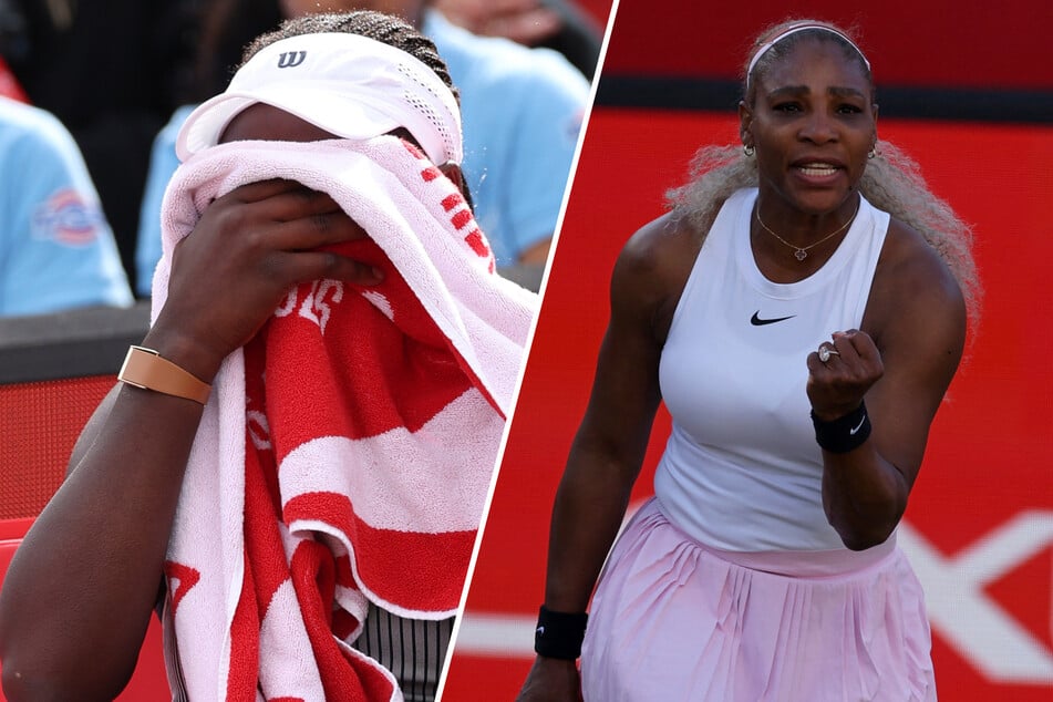 Serena Williams' (r.) high-profile return to tennis has been cut short after her doubles partner suffered a nasty injury.