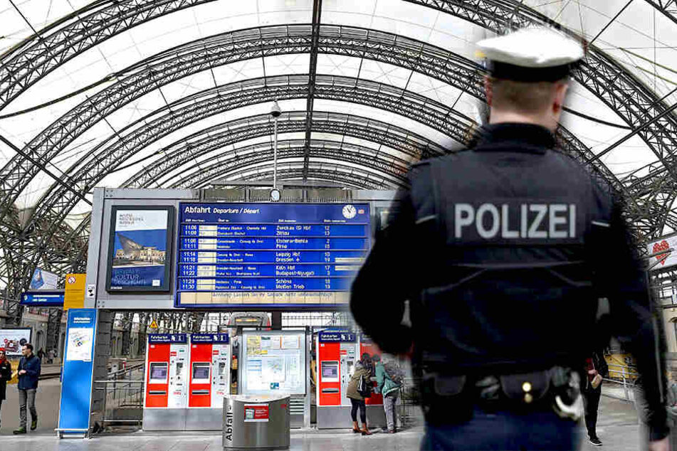 Am Dresdner Hauptbahnhof waren Bundespolizisten gefordert.