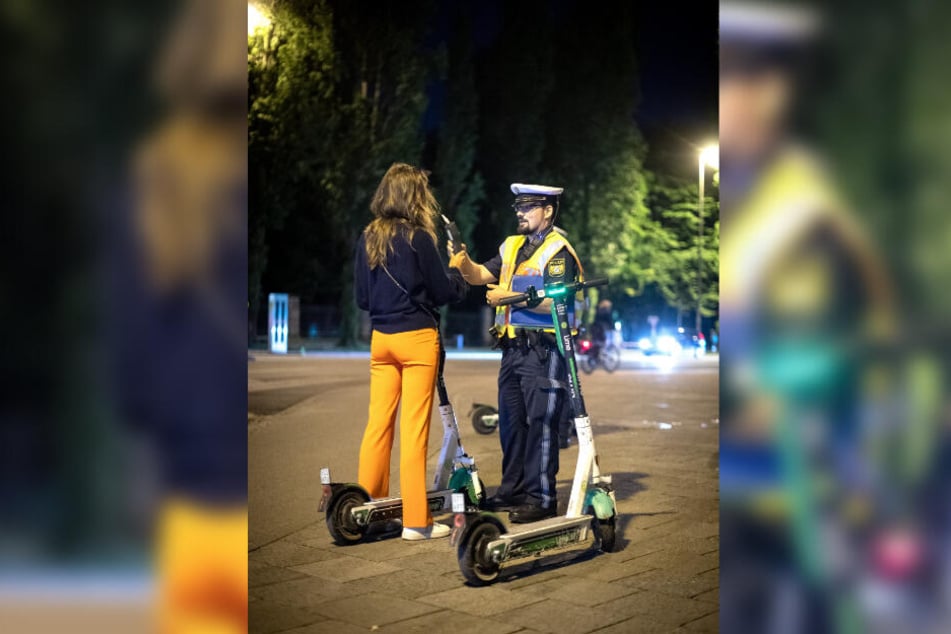Die Polizei führte in München Schwerpunktkontrollen durch.