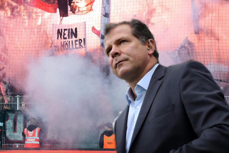 In den vergangenen Wochen hatten die Eintracht-Ultras immer wieder im Stadion mit Transparenten gegen Andreas Möller protestiert.