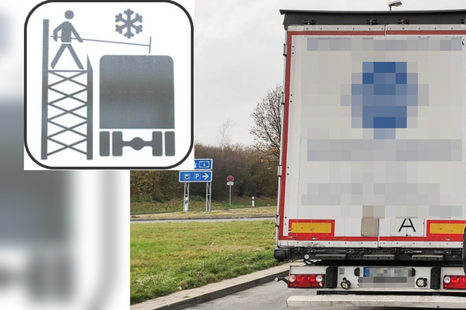 Festgefrorenes Eis von Sattelzug kracht in Windschutzscheibe von Transporter