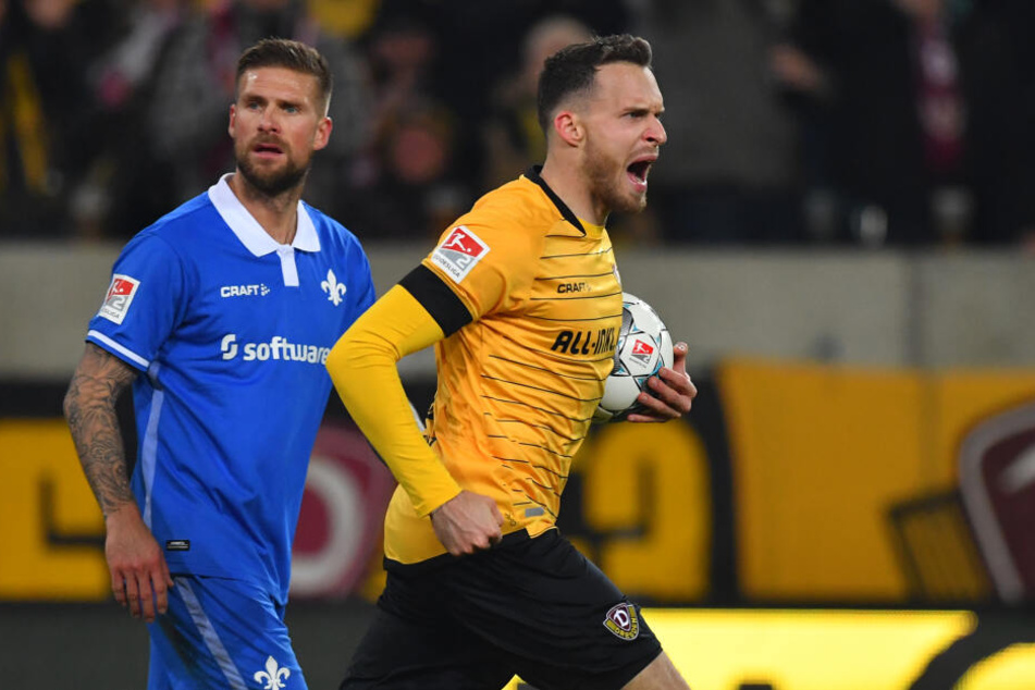 Patrick Schmidt markierte den Anschluss zum 2:3 und versuchte, seine Jungs mitzureißen.