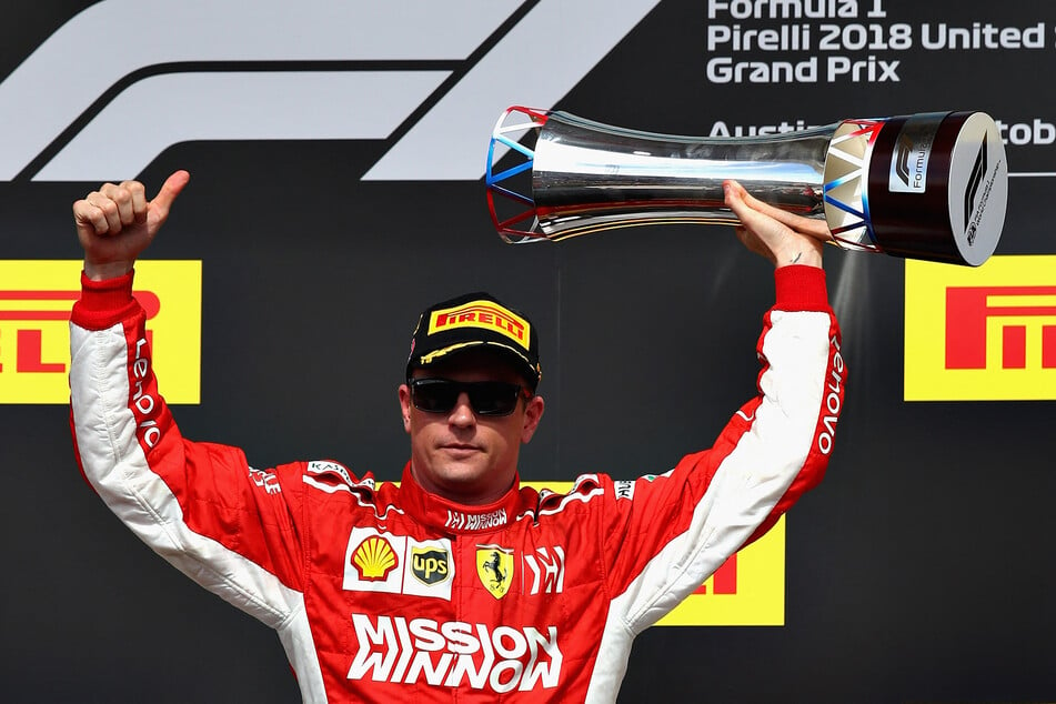 Kimi Räikkönen (43) freut sich gewohnt cool über seinen Sieg beim Grand Prix in der USA 2018. Der letzte Sieg des Finnen in der Formel 1.