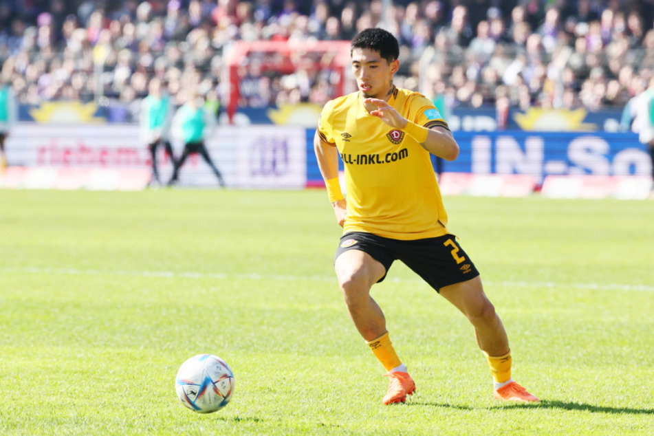 Kyu-Hyun Park (22), Linksverteidiger von Dynamo Dresden, könnte trotz des verpassten Aufstiegs fest verpflichtet werden.