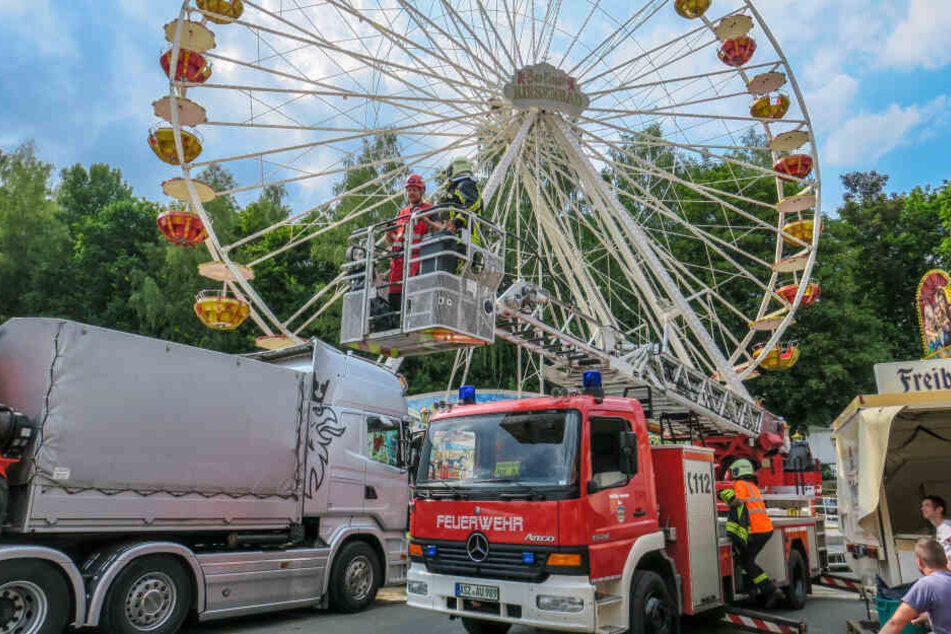Auch die Feuerwehr war bei der Übung im Einsatz.