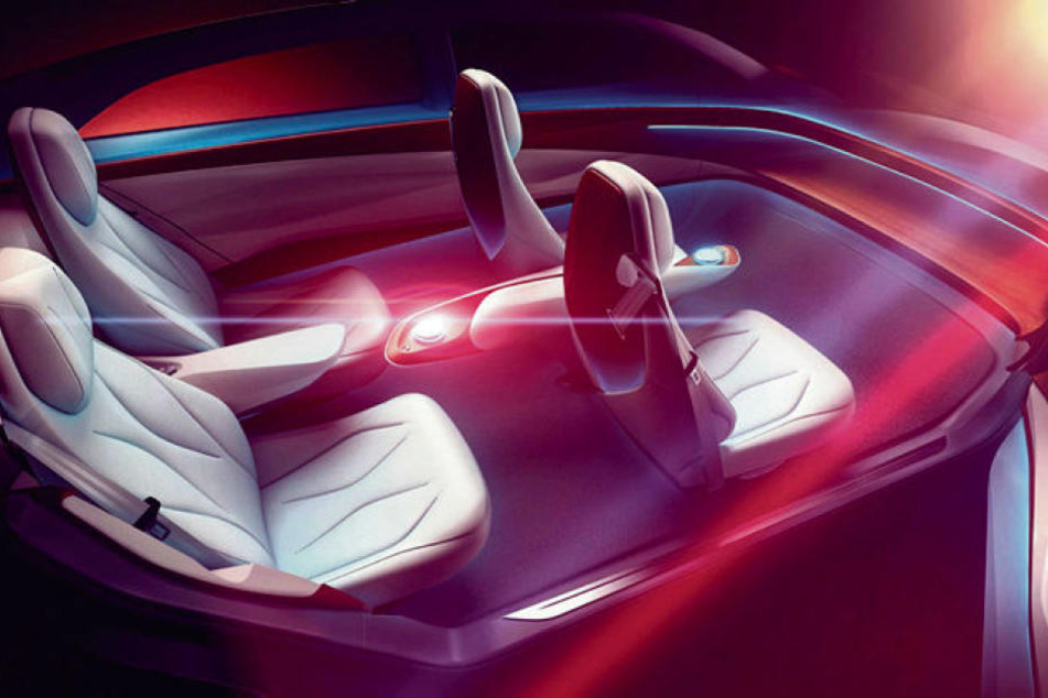 Mit der E-Mobil--Studie "I.D. Vizzion" ohne Lenkrad geht Volkswagen beim Genfer Autosalon an den Start.