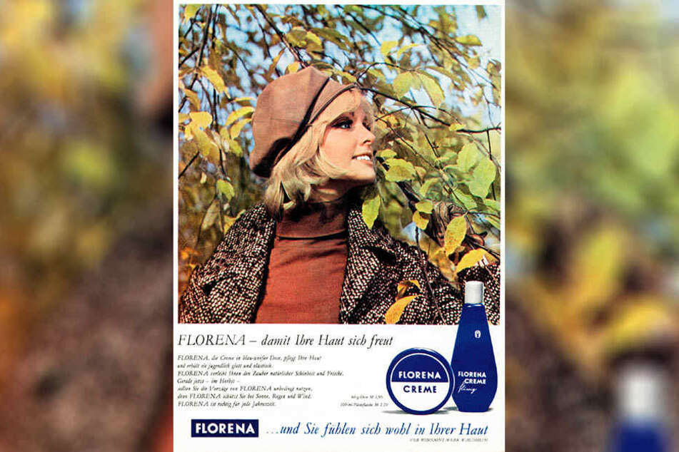 Botschafterin für glatte Haut: Model Inge Angermann aus Leipzig war jahrelang 
das Werbegesicht für Florenas 
Handcremes.