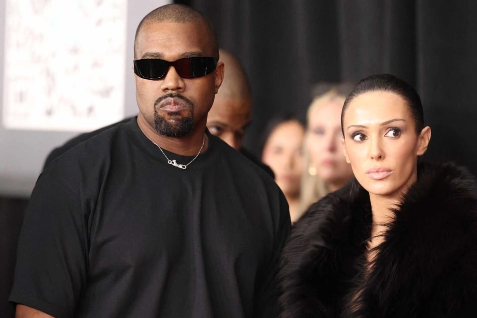 Kanye West (l.) and Bianca Censori (r.) attend the 67th Annual GRAMMY Awards on February 02, 2025 in Los Angeles, California.