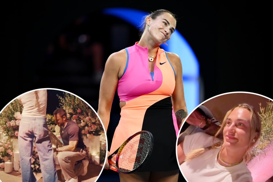 Ganz romantisch ging der Grieche auf die Knie, doch die Nummer eins der Tennis-Weltrangliste haderte mit ihrem Aussehen.