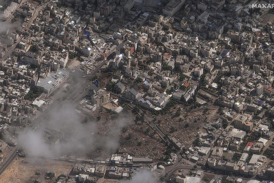 Das Al-Ahli Krankenhaus nach der Explosion im Gazastreifen. (Archivbild)
