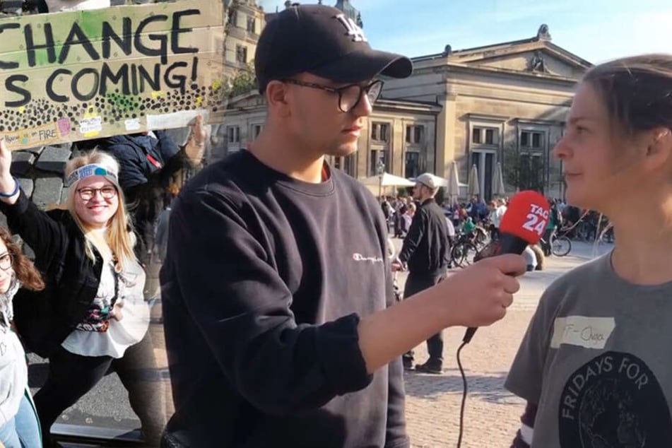 14.000 bei Fridays for Future in Dresden: TAG24-Reporter im Gespräch vor Ort