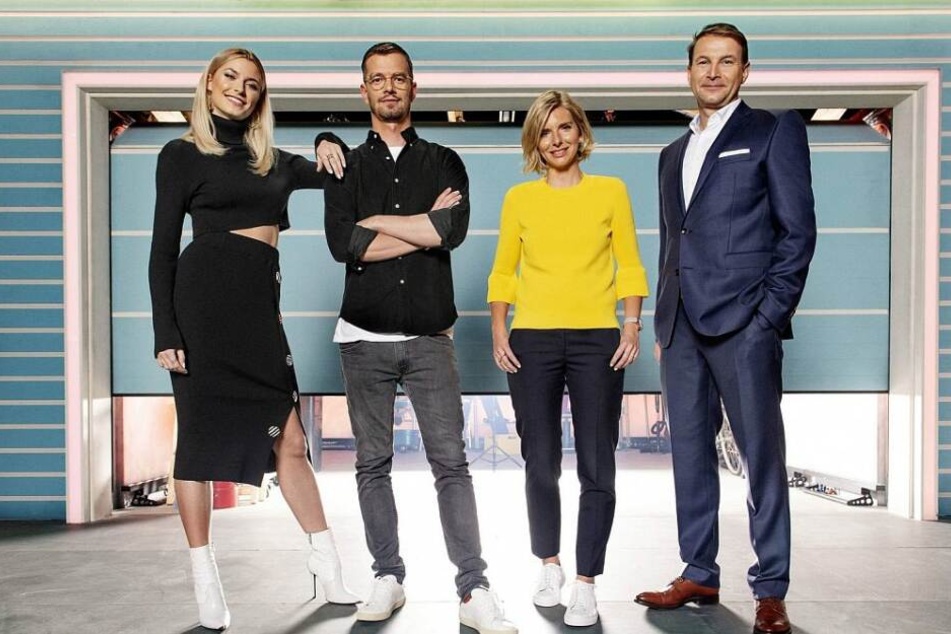 Die Jury: Lena Gercke, Joko Winterscheidt, Lea-Sophie Cramer und Hans-Jürgen Moog (von links).