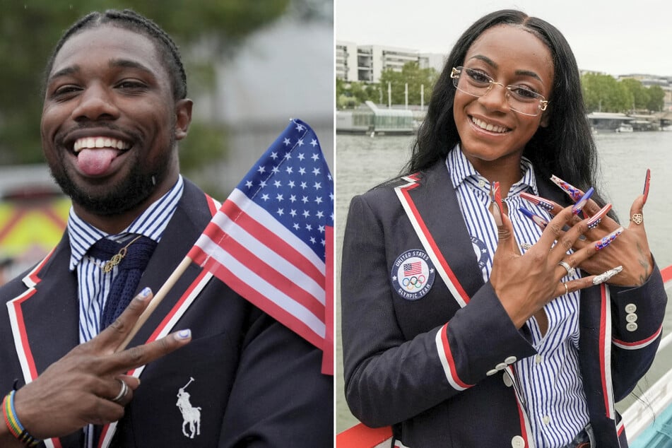 American sprinters Noah Lyles (l.) and Sha'carri Richardson are ready to light up the track at the Paris Olympics.