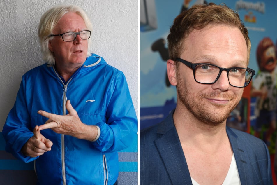 Zu den weiteren Gästen gehören unter anderem Fußball-Trainer Winfried Schäfer (75, l) und Komiker Ralf Schmitz (50).