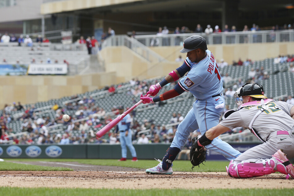 Die Oakland Athletics (graues Trikot) spielen in der Western Division der American League - hier gegen die Minnesota Twins. (Archivbild)