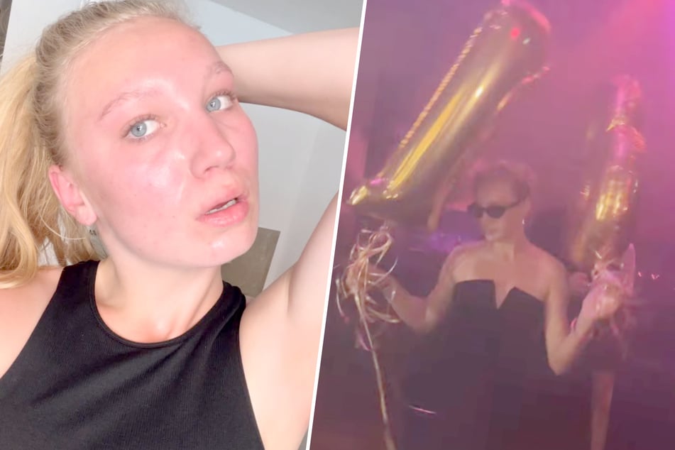 In einem Kölner Club feierte die Schauspielerin weiter.