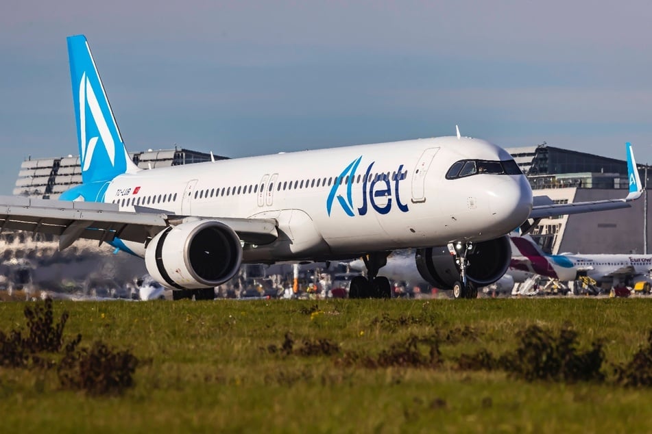 AJet despegará pronto del aeropuerto de Leipzig.