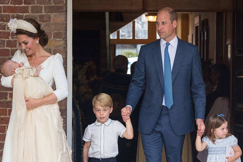 Prinz William mit seiner Frau Kate Middleton und seinen drei Kindern.
