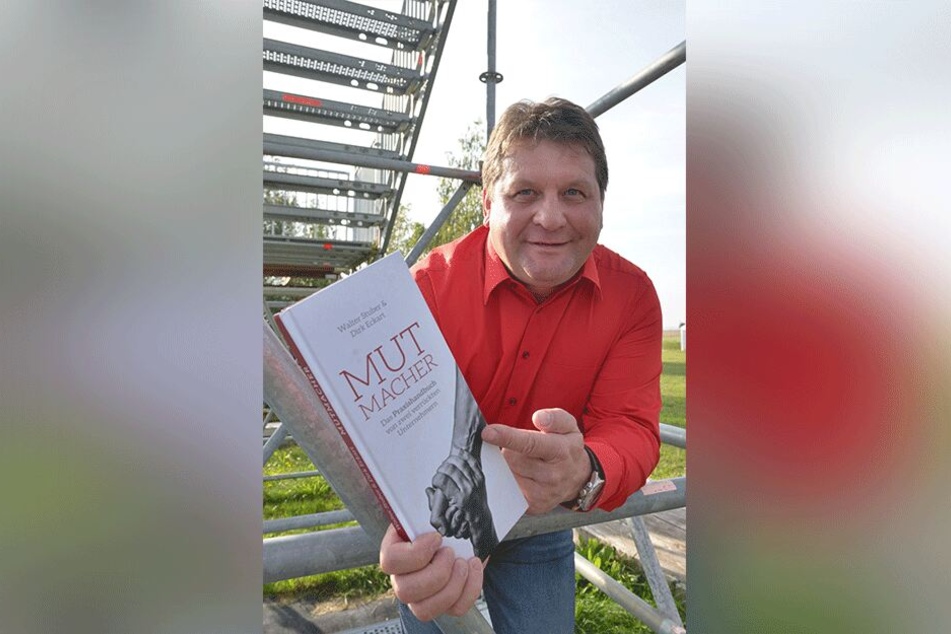 Die Unternehmer Dirk Eckart (51, im Bild) und Walter Stuber (56) reisen mit ihrem "Mutmacher" in die USA.