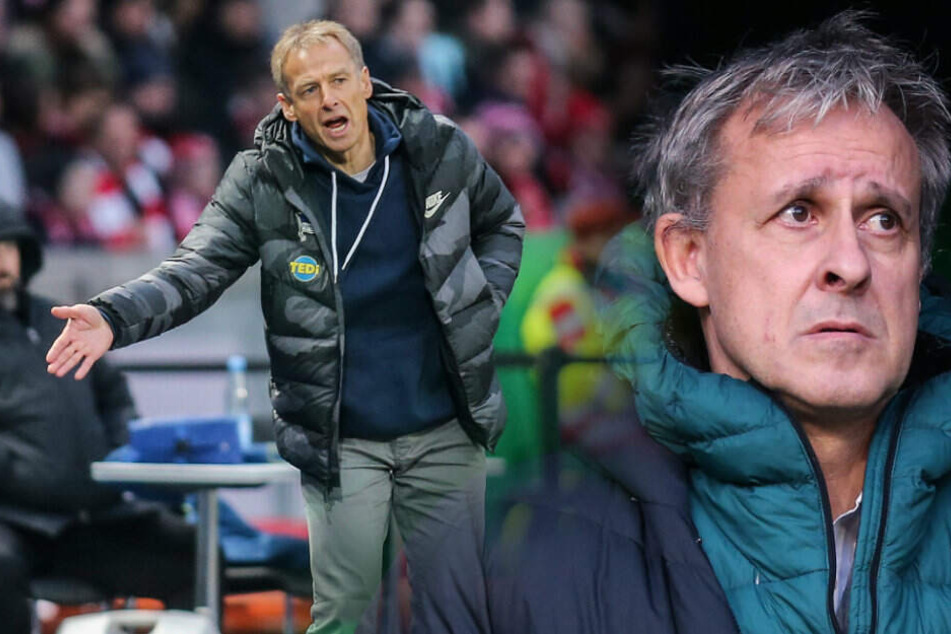 Jürgen Klinsmann will mit Hertha hoch hinaus. Pierre Littbarski sieht die Pläne skeptisch.