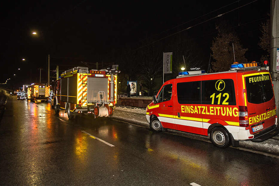Die Feuerwehr nahm viel Platz ein.