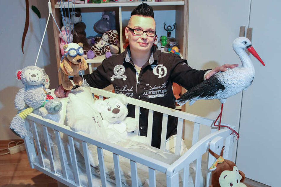 Monique Bauer-Bachmann hat schon ein Kinderzimmer für ihr Wunschkind eingerichtet.