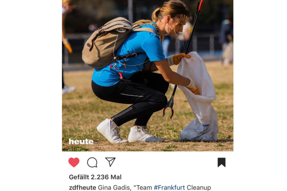 Gina sammelte Müll beim World Cleanup Day