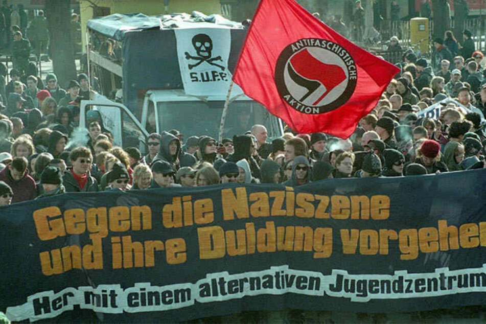 Schon 1999 gab es in Wurzen eine große Antifa-Demo. Motto damals: "Weg mit dem Nazi-Spuk".