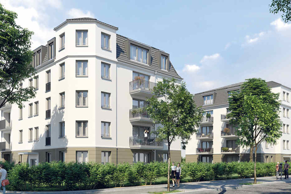 So schick sollen die 35 Wohnungen an der Alemannenstraße aussehen.