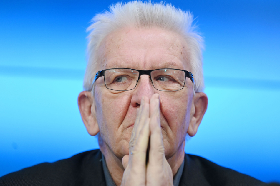 Winfried Kretschmann bei der Regierungs-Pressekonferenz im Bürger- und Medienzentrum des Stuttgarter Landtags.